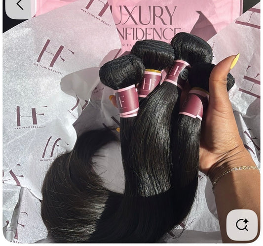 Black clip-ins