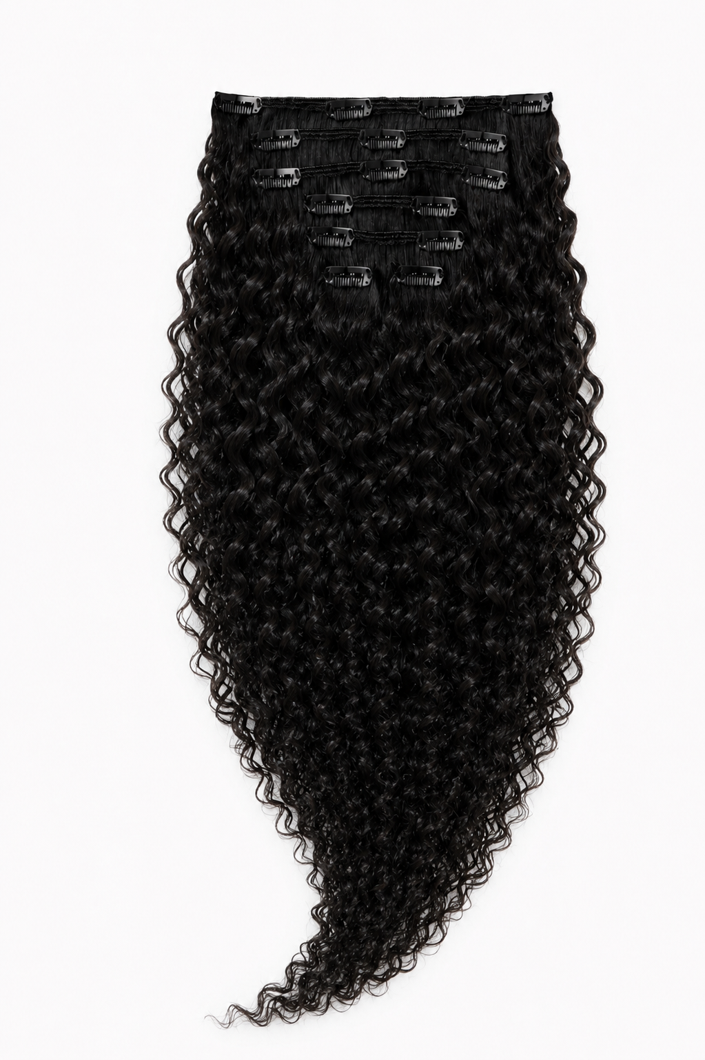 Signature Curly Clip-ins Jet black