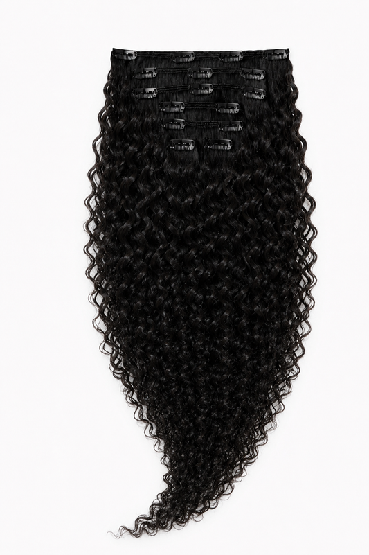 Signature Curly Clip-ins Jet black