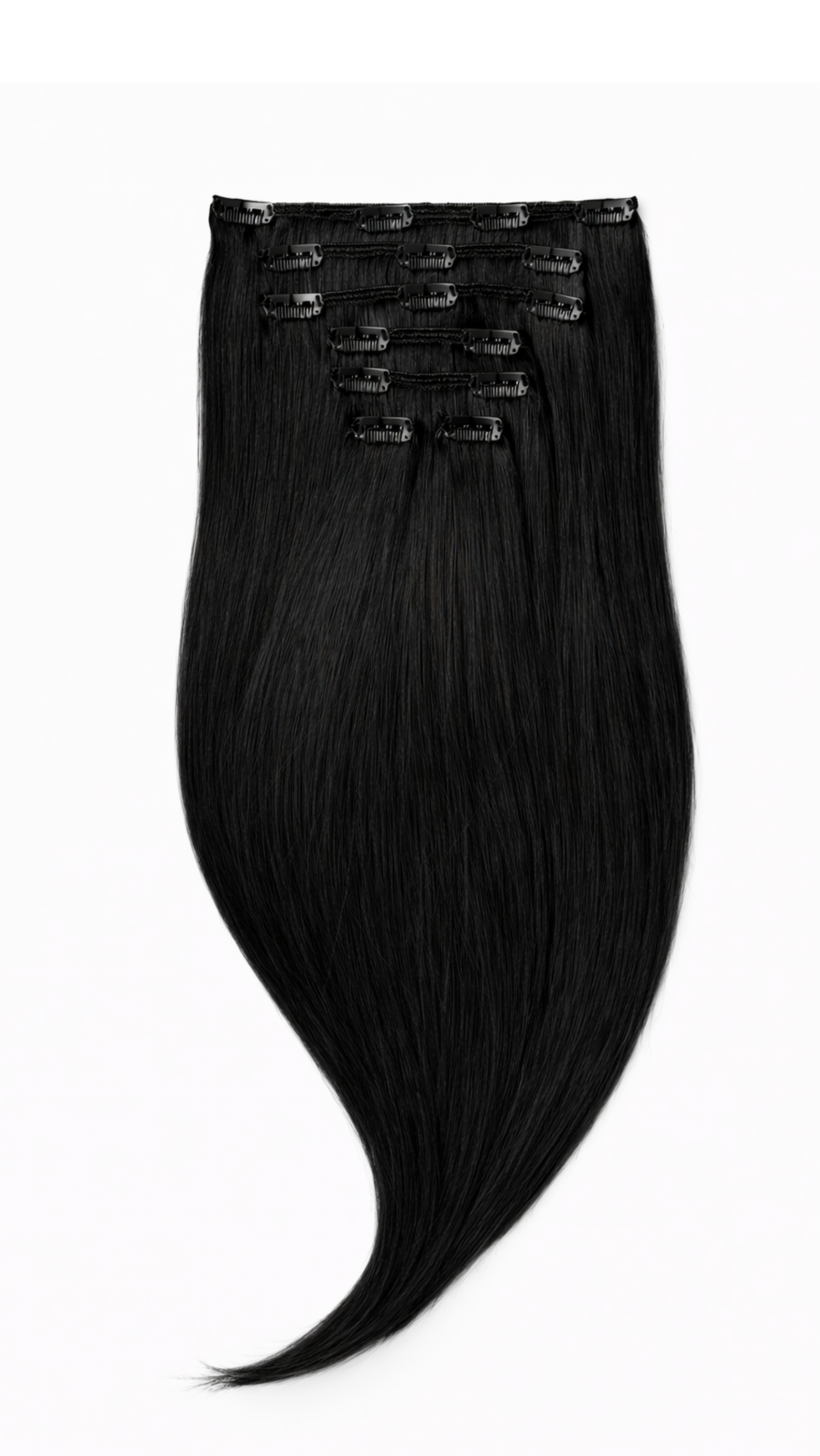 Silky Straight Clip-ins Jet black